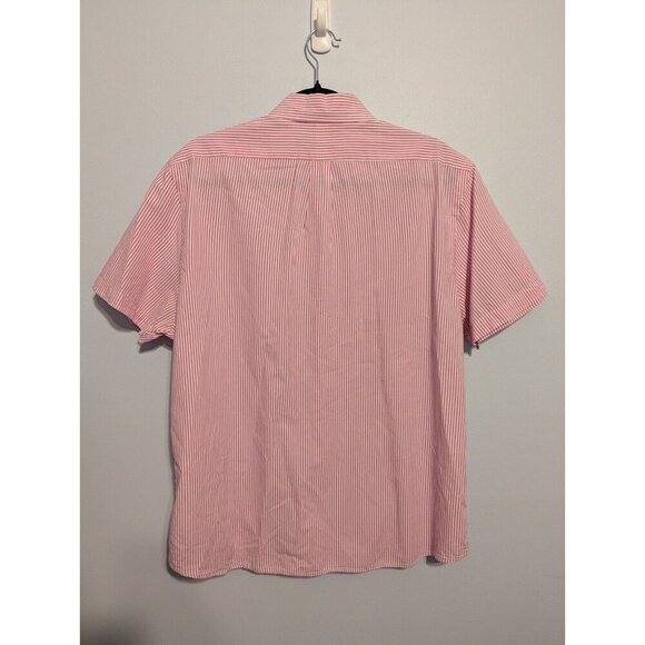 Ralph Lauren Mens L Pink Stripe Button Down Untucked Fit Classic Valentines Day - Picture 5 of 5